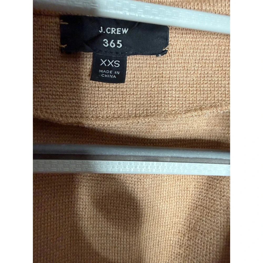 J. Crew 365 Sophie Open Front Sweater Blazer Tan Merino Wool‎ Blend